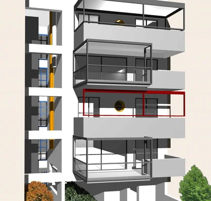 Four - storey apartment building in Kallithea