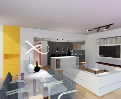 Interior design in a newly built residential building in Marousi